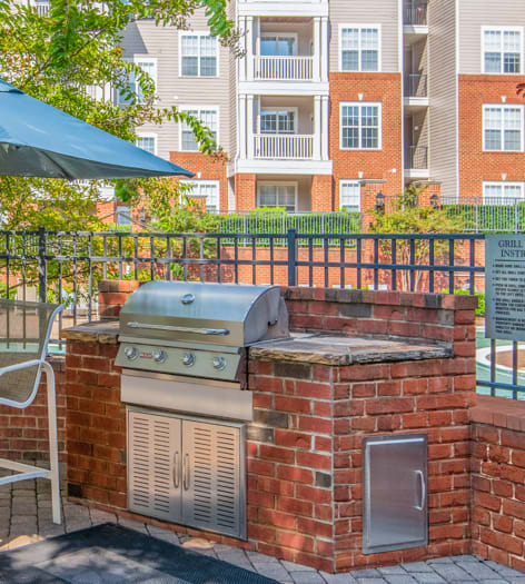 Grill Station at The Preserve at Brier Creek luxury apartment homes in Raleigh-Cary, NC