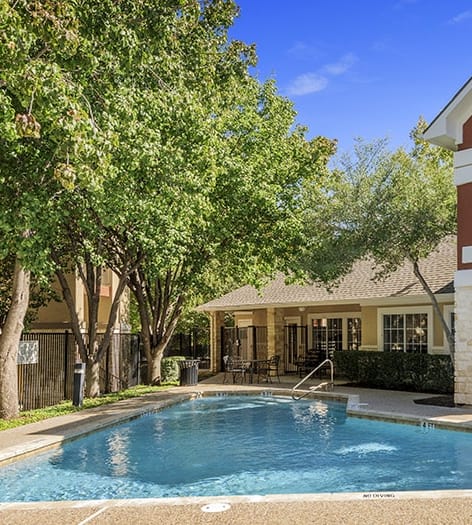 Pool at Colonial Village at Sierra Vista luxury apartment homes in Austin, TX