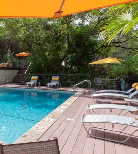 Lower Pool at Post Park Mesa luxury apartment homes in Austin, TX