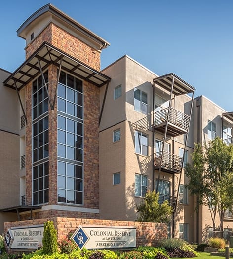 Exterior at Colonial Reserve at Las Colinas luxury apartment homes in Irving, TX near Dallas