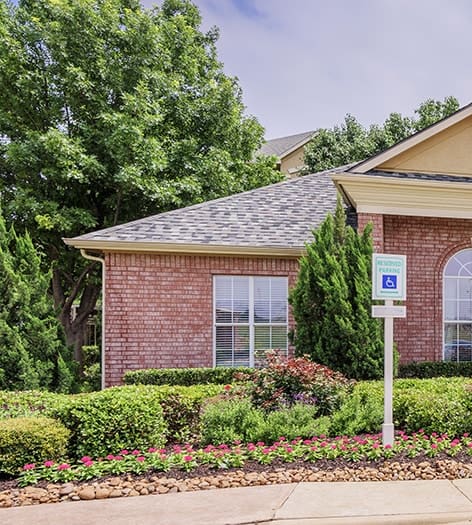 The office at Colonial Village at Shoal Creek luxury apartment homes in Dallas, TX