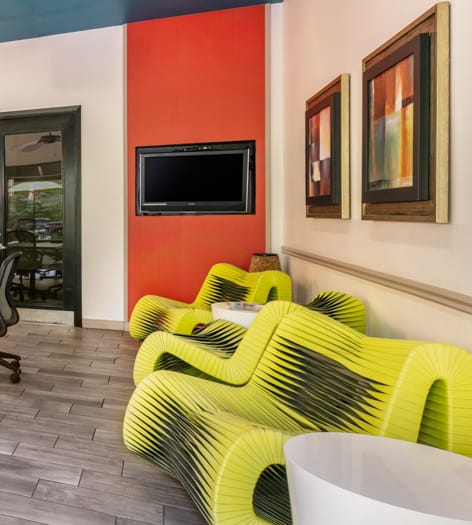 Business Center at Post Addison Circle luxury apartment homes in Dallas, TX