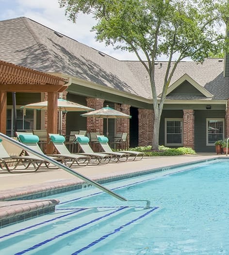 Pool at Villages at Kirkwood luxury apartment homes in Houston, TX
