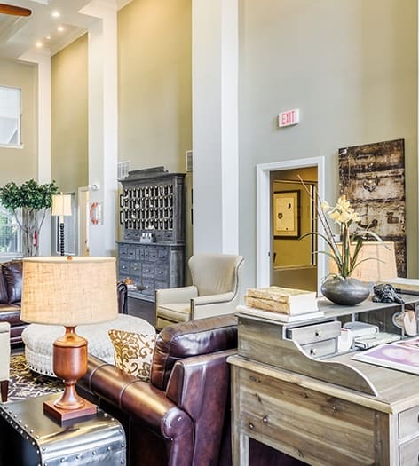 Leasing center at Station Square at Cosners Corner luxury apartments in Fredericksburg, VA