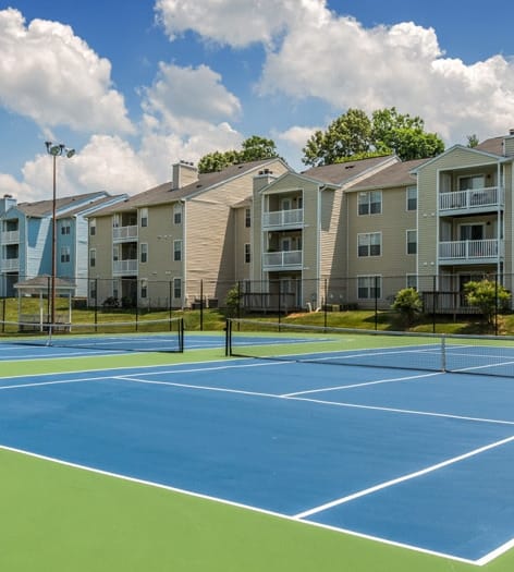 Tennis court at Colonial Village at Chase Gayton luxury apartment homes in Richmond, VA