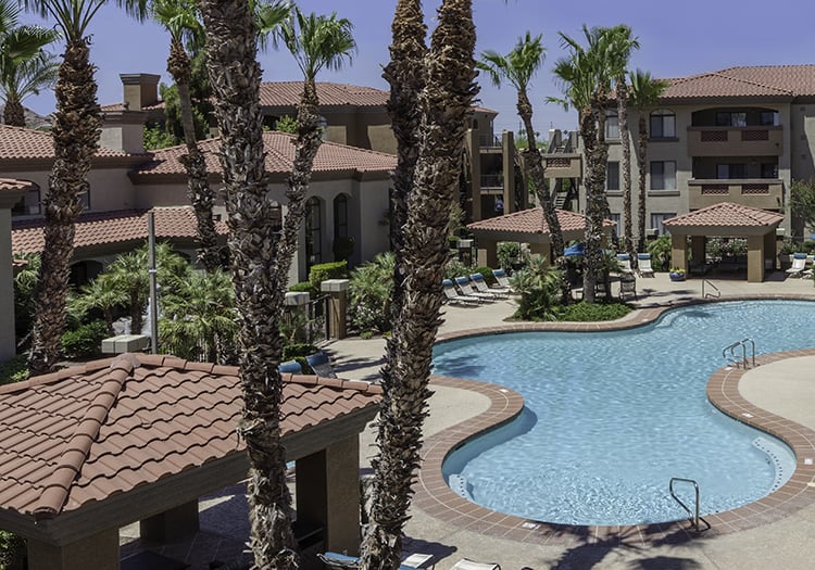 Pool 1 at Colonial Grand at Scottsdale luxury apartment homes in Phoenix, AZ
