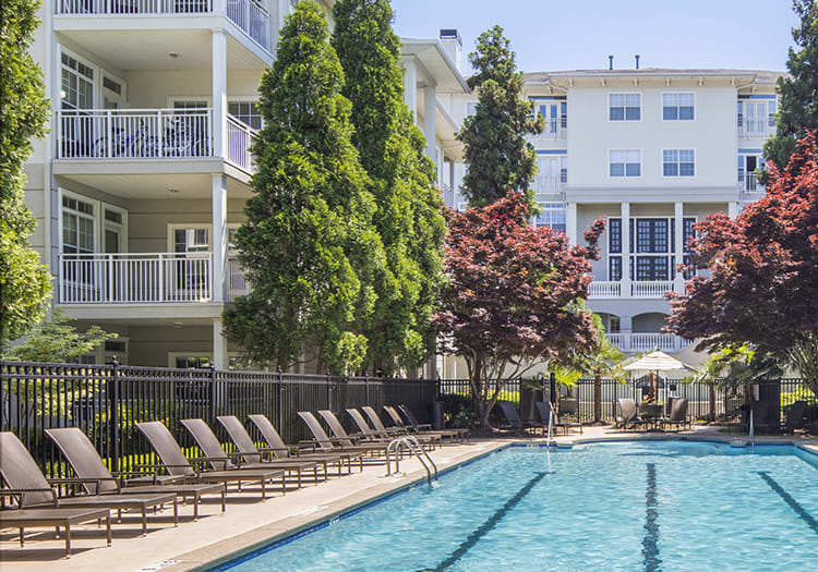 Pool 1 at Post Gardens luxury apartment homes in Atlanta, GA