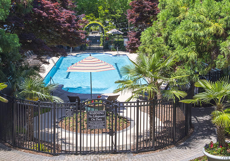 Pool Top View at Post Gardens luxury apartment homes in Atlanta, GA