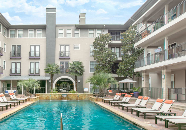 Pool 1 at Post Legacy luxury apartment homes in Dallas, TX