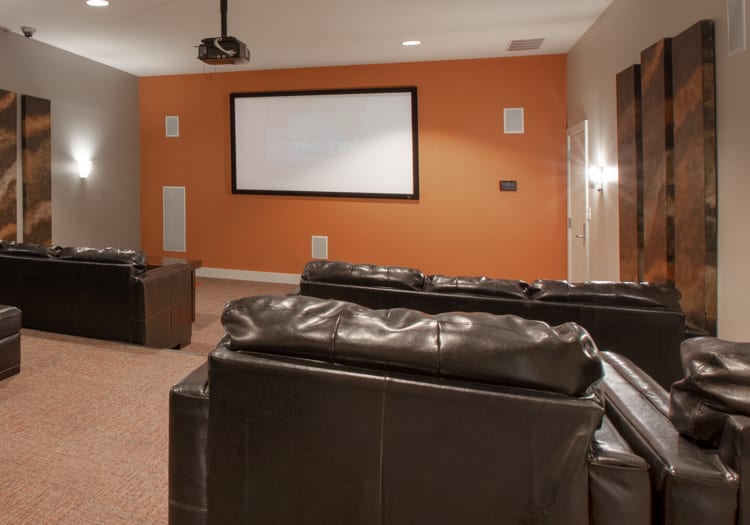 Media Room at Times Square at Craig Ranch luxury apartment homes in Dallas, TX