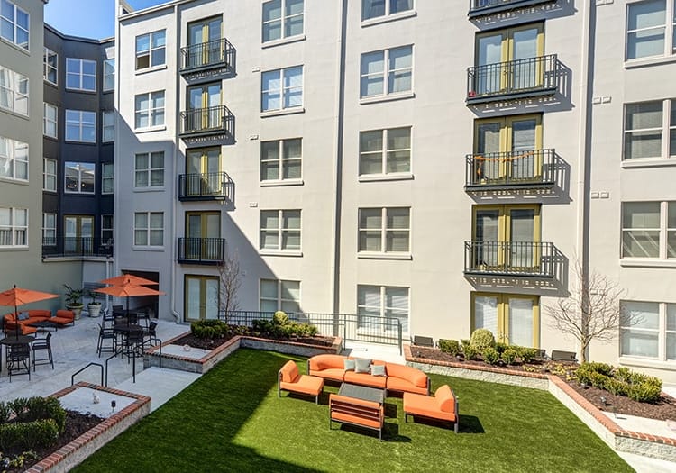 Patio 2 at Allure in Buckhead Village luxury apartment homes in Atlanta, GA