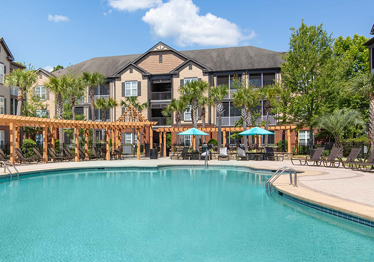 Pool at Colonial Grand at Godley Lake luxury apartment homes in Savannah, GA