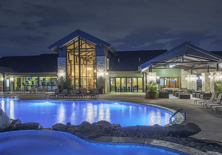 Pool at Ranch at Prairie Trace luxury apartment homes in Overland Park Kansas City, KS