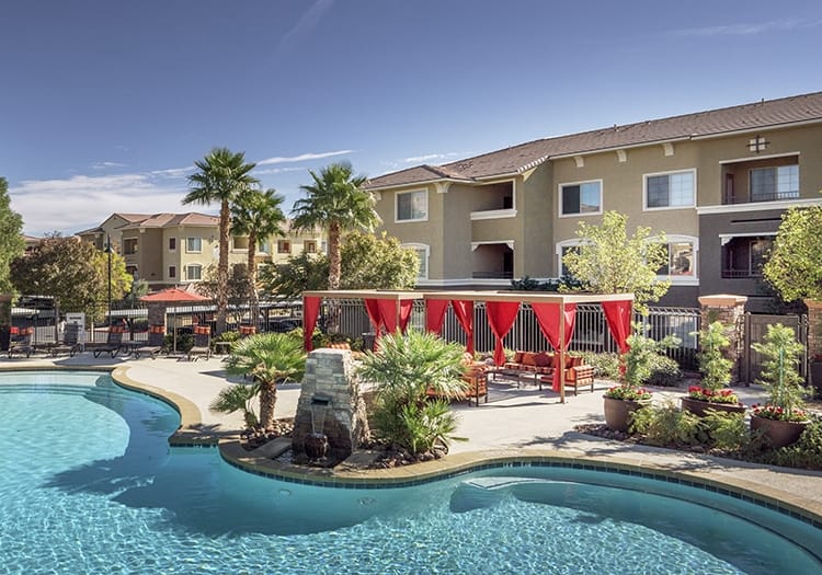 Pool 4 at Colonial Grand at Desert Vista luxury apartment homes in Las Vegas, NV