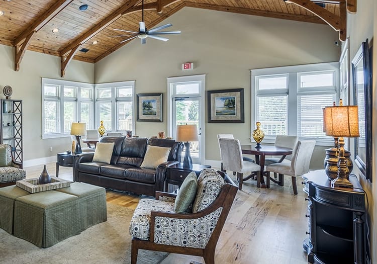 Lobby at Colonial Grand at Legacy Park luxury apartment homes in Charlotte, NC