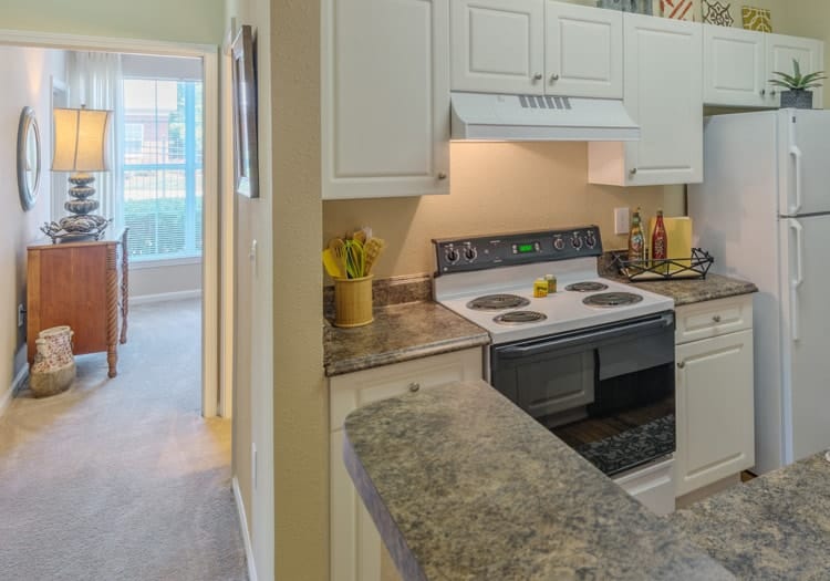Kitchen at The Lake at University luxury apartment homes in Charlotte, NC