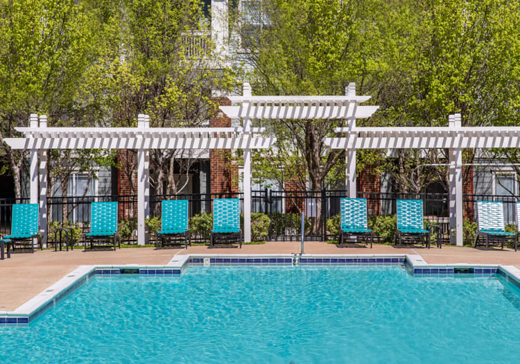 Pool at Colonial Grand at Research Park luxury apartment homes in Durham, NC