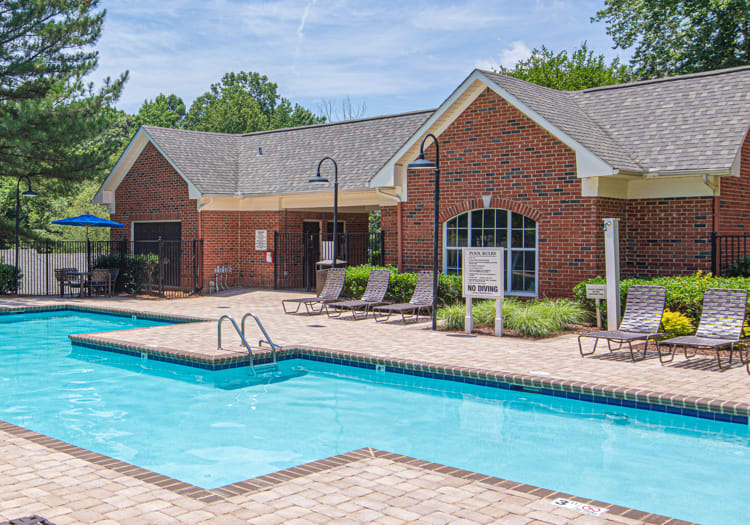 Pool at Colonial Grand at Crabtree Valley luxury apartment homes in Raleigh, NC