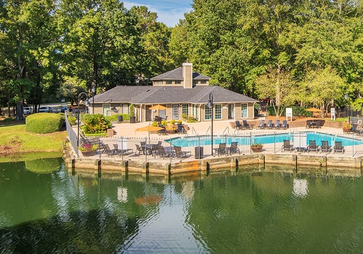 Pool and Lake at Colonial Village at Westchase luxury apartment homes in Charleston, SC