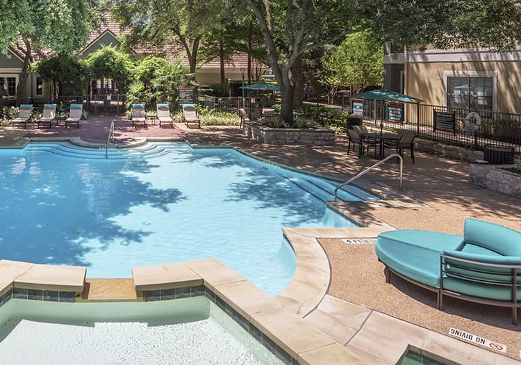 Pool 2 at Grand Reserve at Sunset Valley luxury apartment homes in Austin, TX