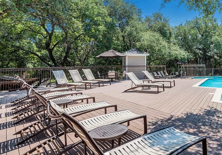 Pool 2 at The Woods on Barton Skyway luxury apartment homes in Austin, TX