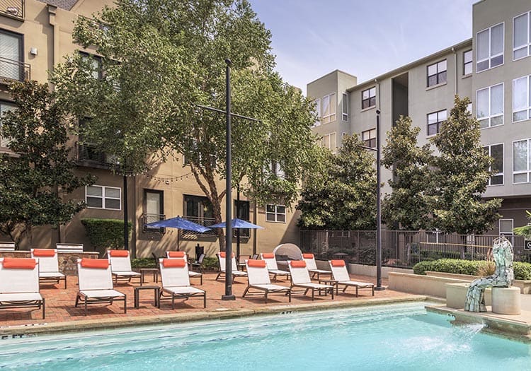 Pool 3 at Post Gallery luxury apartment homes in Dallas, TX