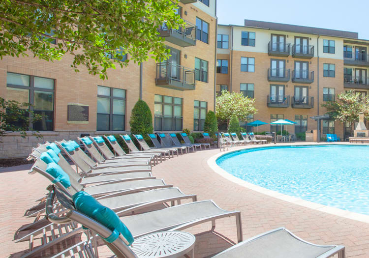 Pool at Post Sierra luxury apartment homes in Dallas, TX
