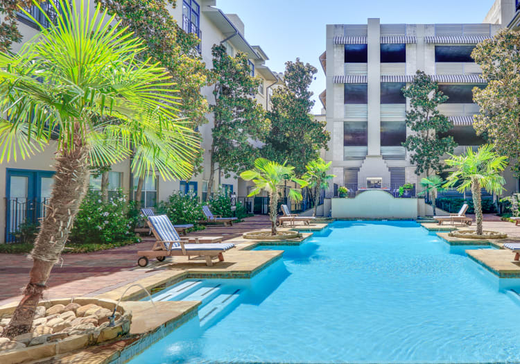 Pool 2 at Post Square luxury apartment homes in Dallas, TX