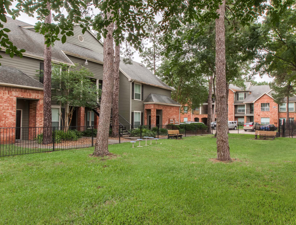 Dog Park at Greenwood Forest luxury apartment homes in Houston, TX