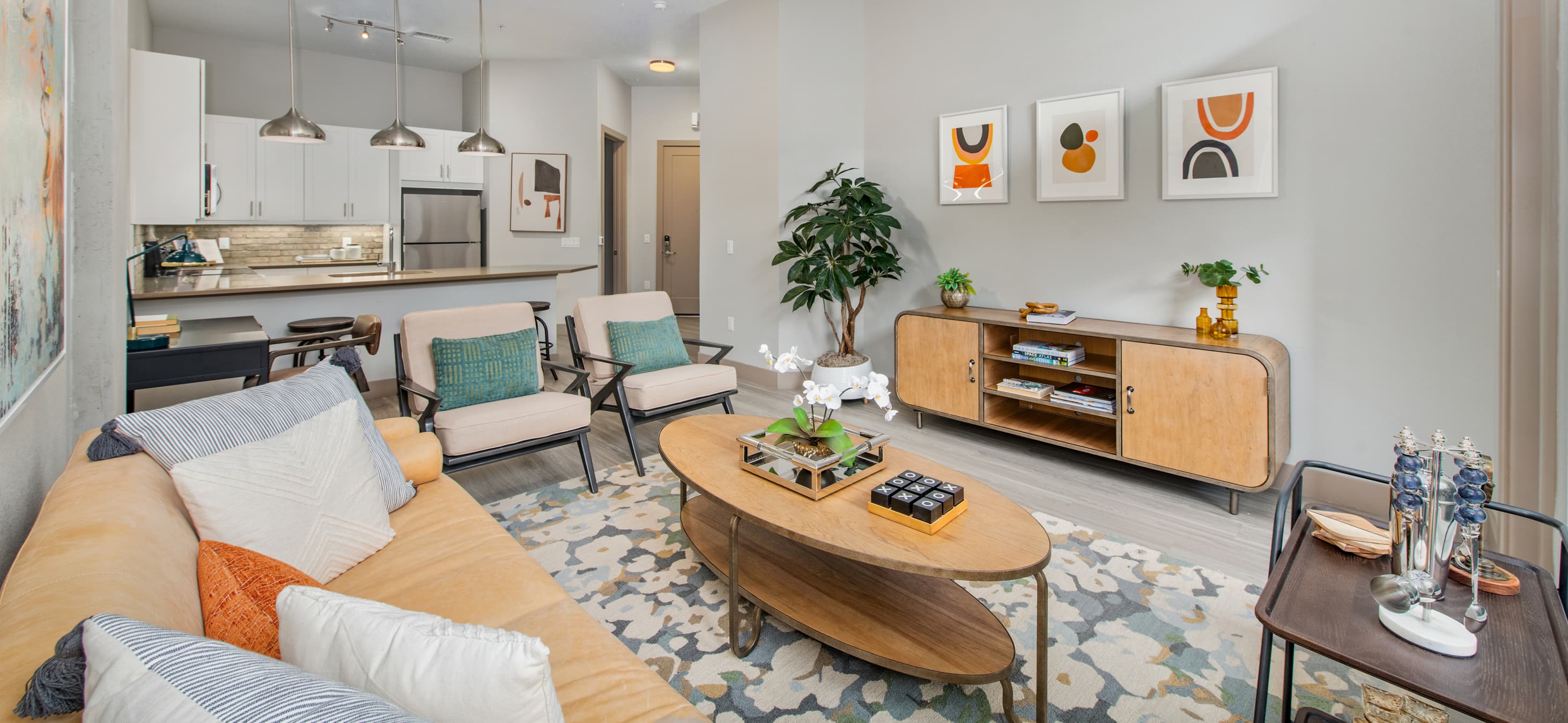 Living room at MAA River North luxury apartment homes in Denver, CO