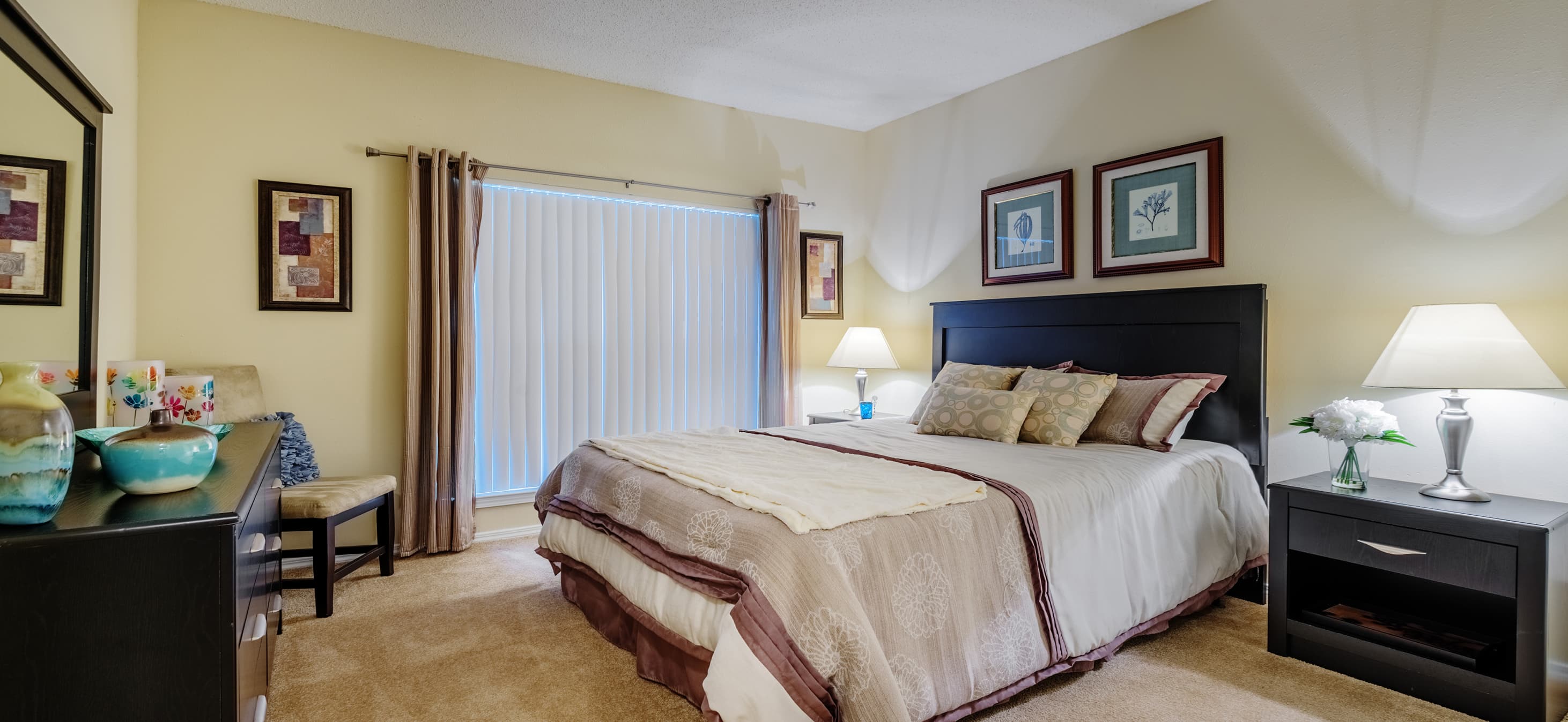 Bedroom at Preserve at Coral Square luxury apartment homes in Coral Springs, FL