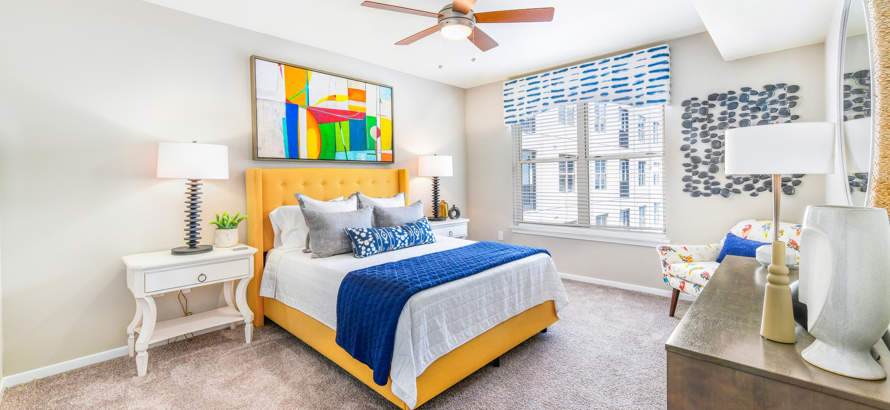 Bedroom at MAA Buckhead luxury apartment homes in Atlanta, GA