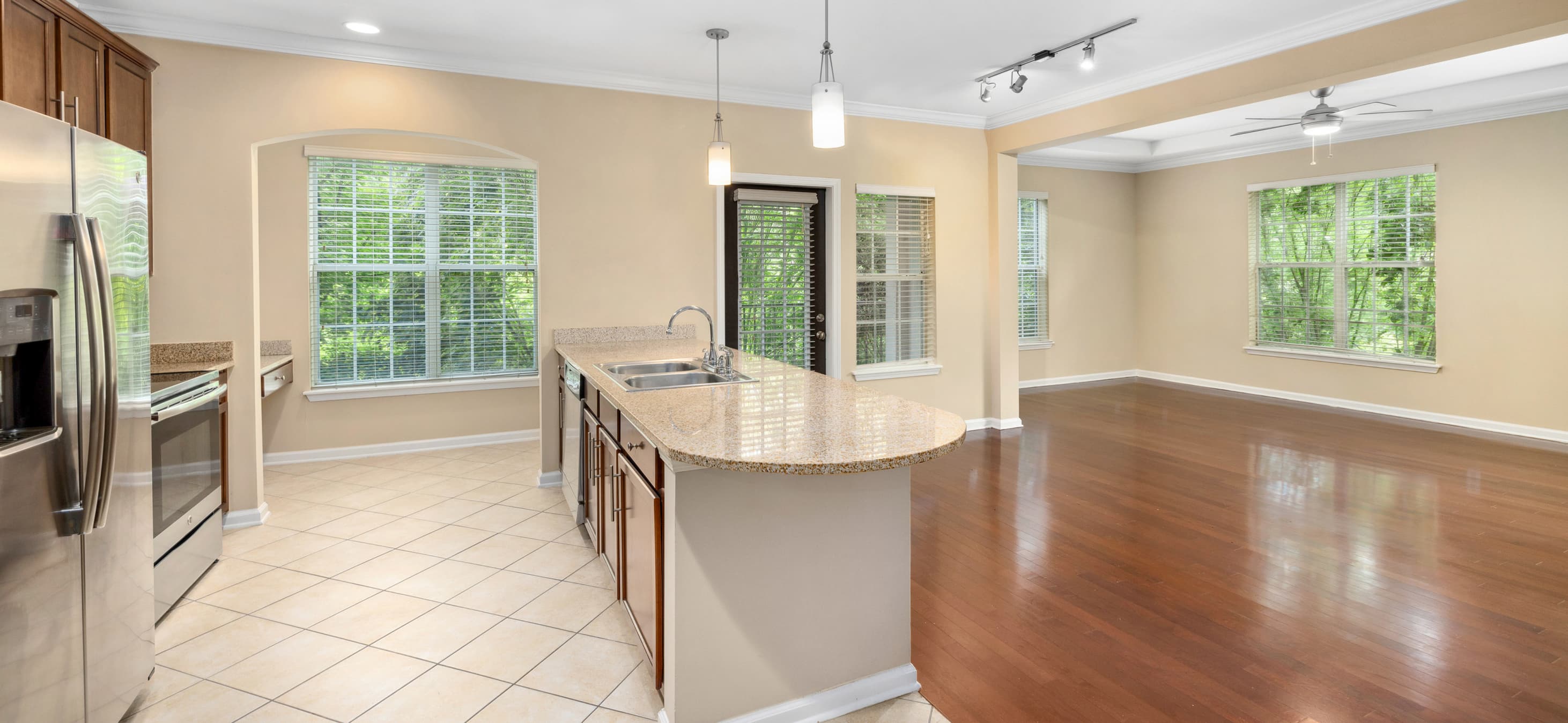 Living room at MAA Lenox luxury apartment homes in Atlanta, GA