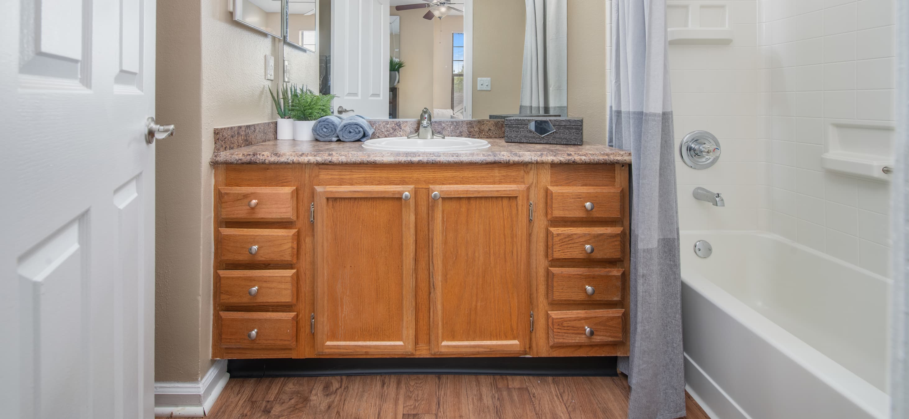 Bathroom at MAA Pinnacle luxury apartment homes in Lexington, KY