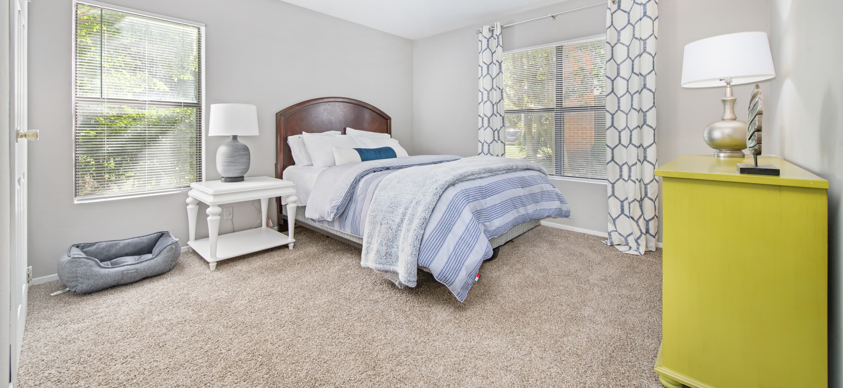 Model bedroom at MAA Westport in Louisville, KY