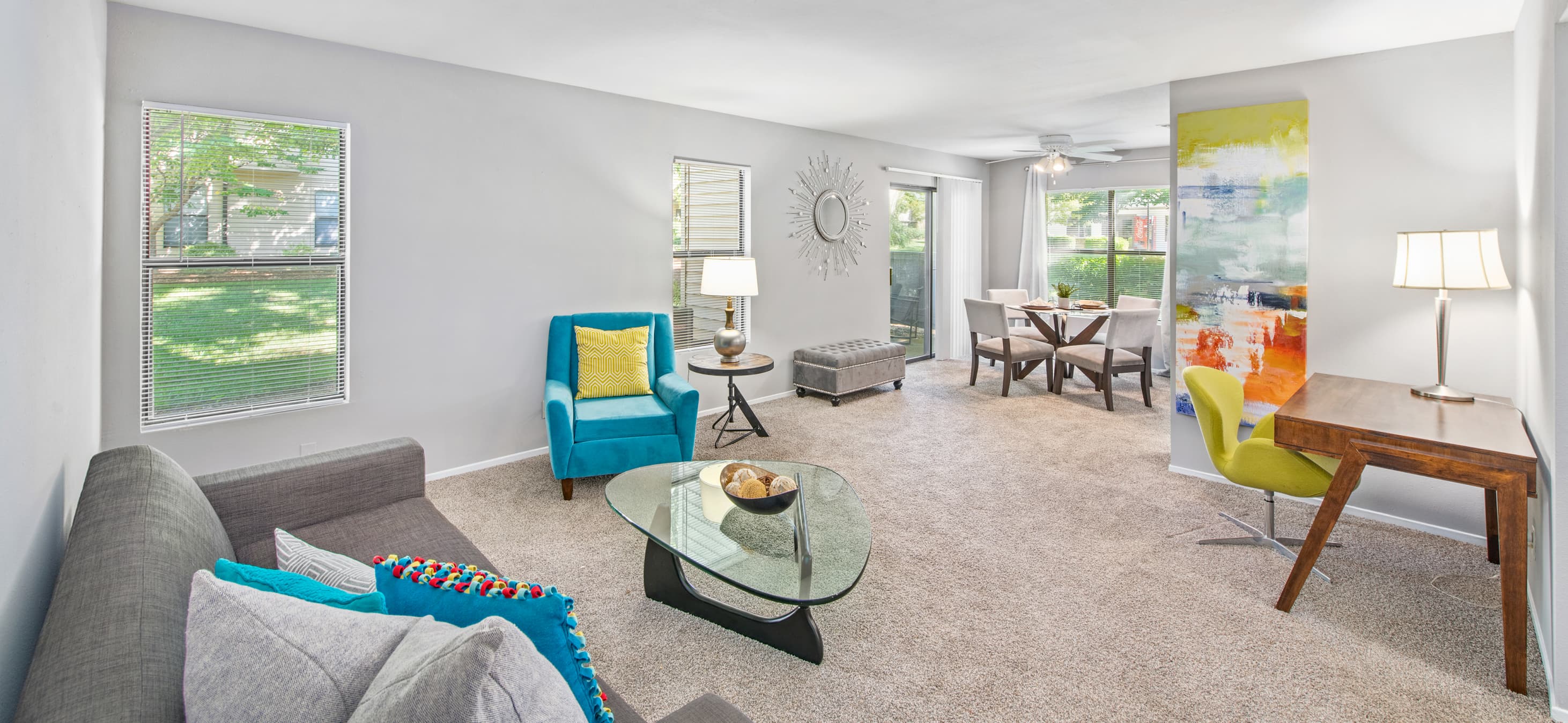 Living and Dining room at Stonemill Village in Louisville, KY