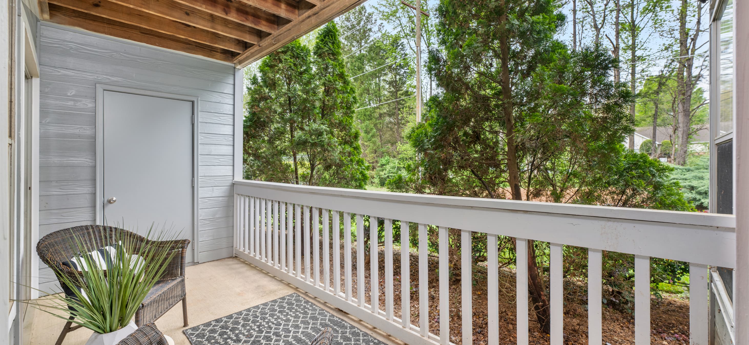 Balcony at MAA Fifty-One luxury apartment homes in Matthews, NC