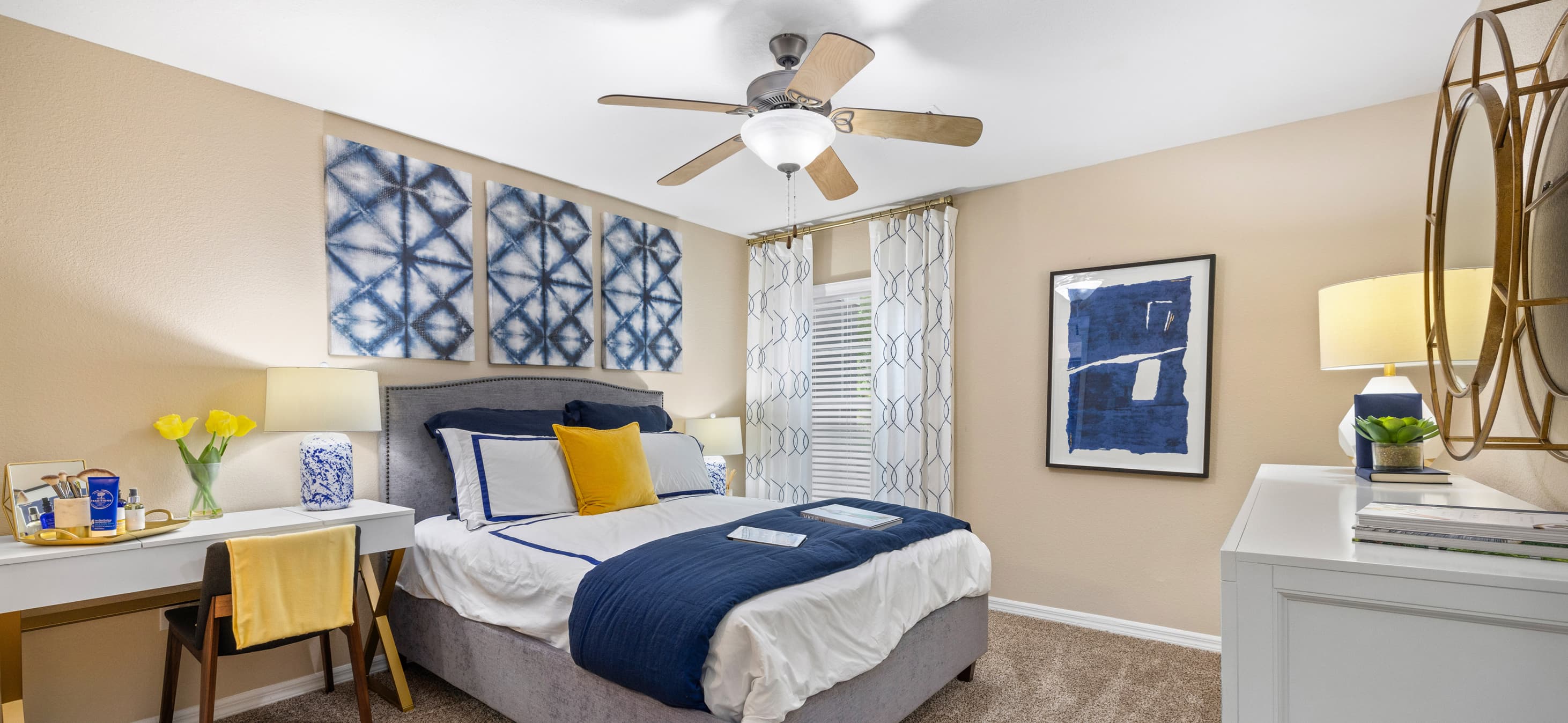 Bedroom at MAA Prosperity Creek luxury apartment homes in Charlotte, NC