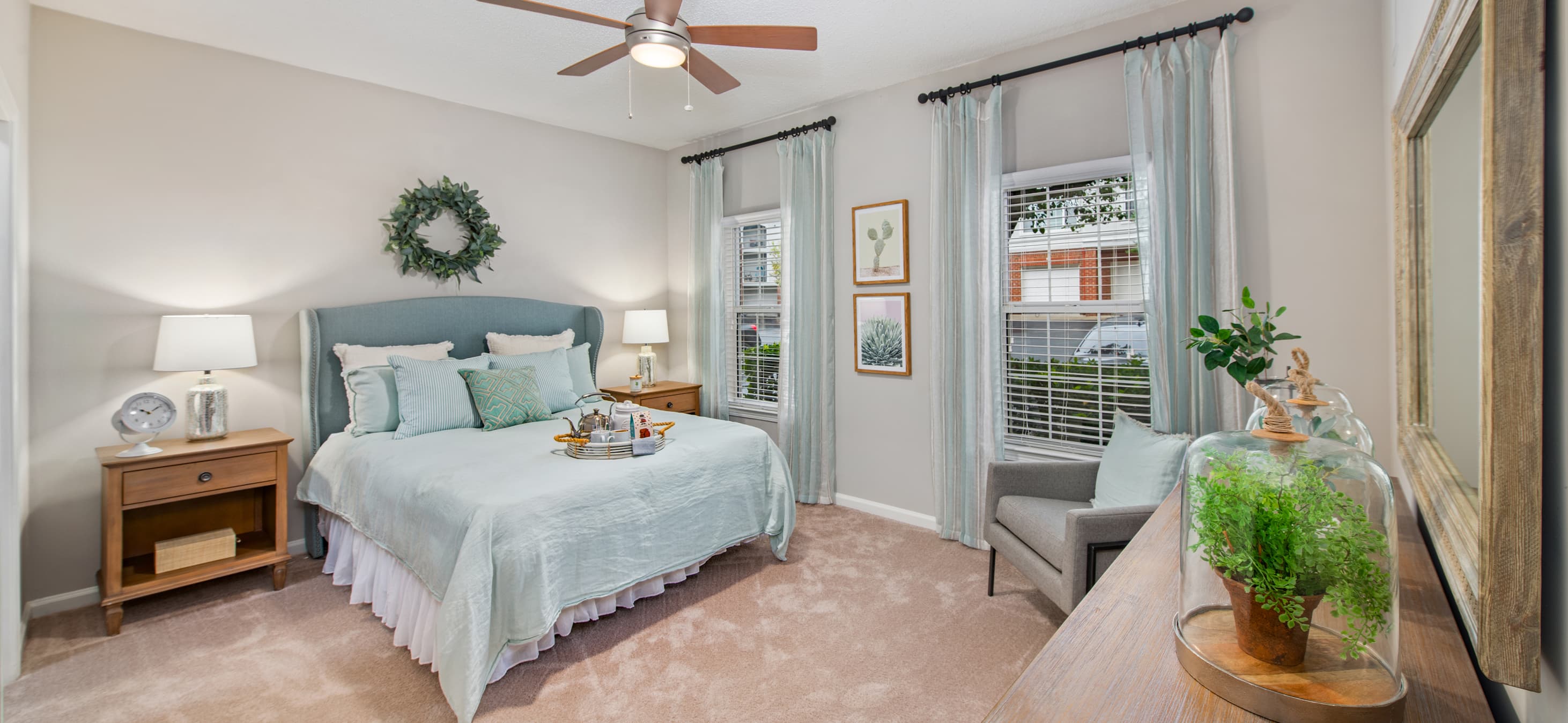 Bedroom at MAA South Park luxury apartment homes in Charlotte, NC