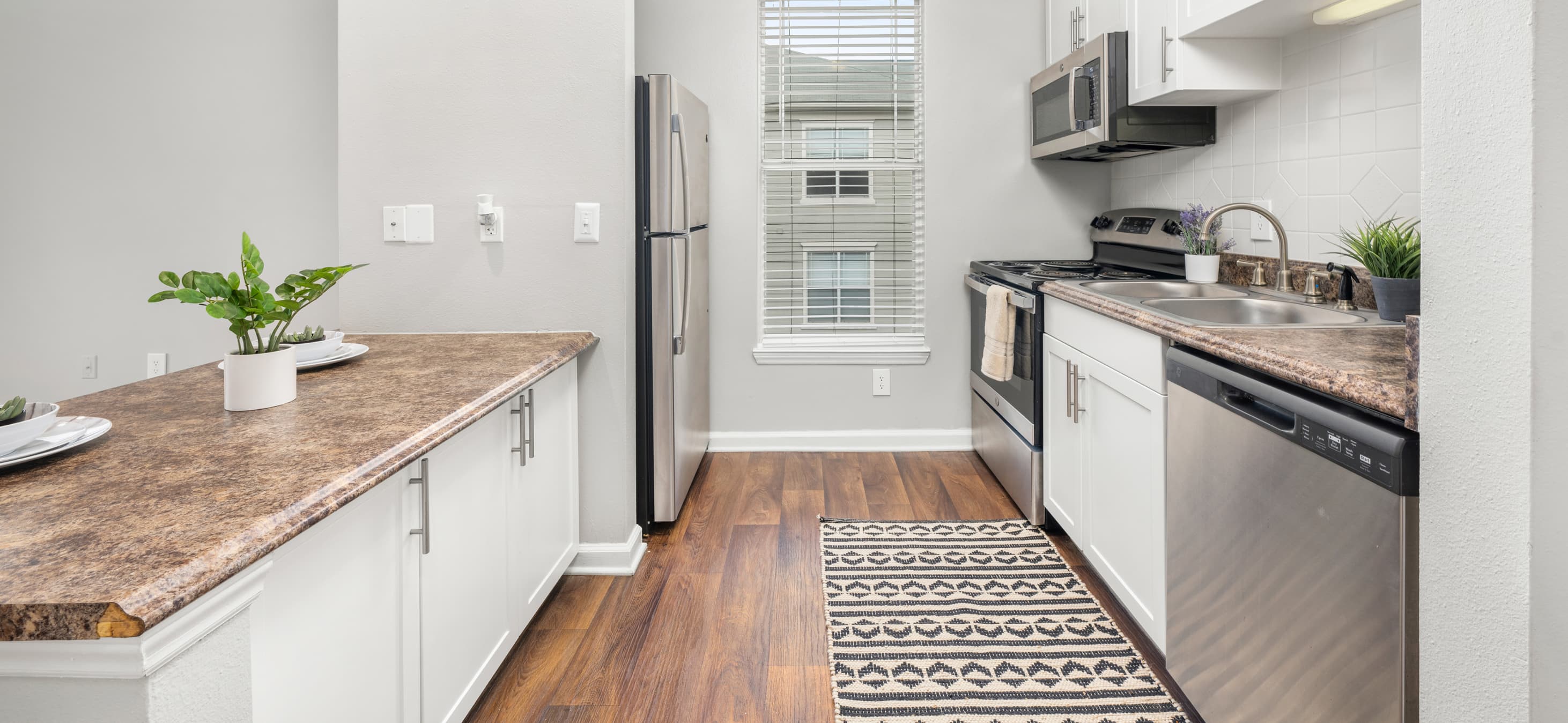 Kitchen at MAA Research park luxury apartment homes in Durham, NC