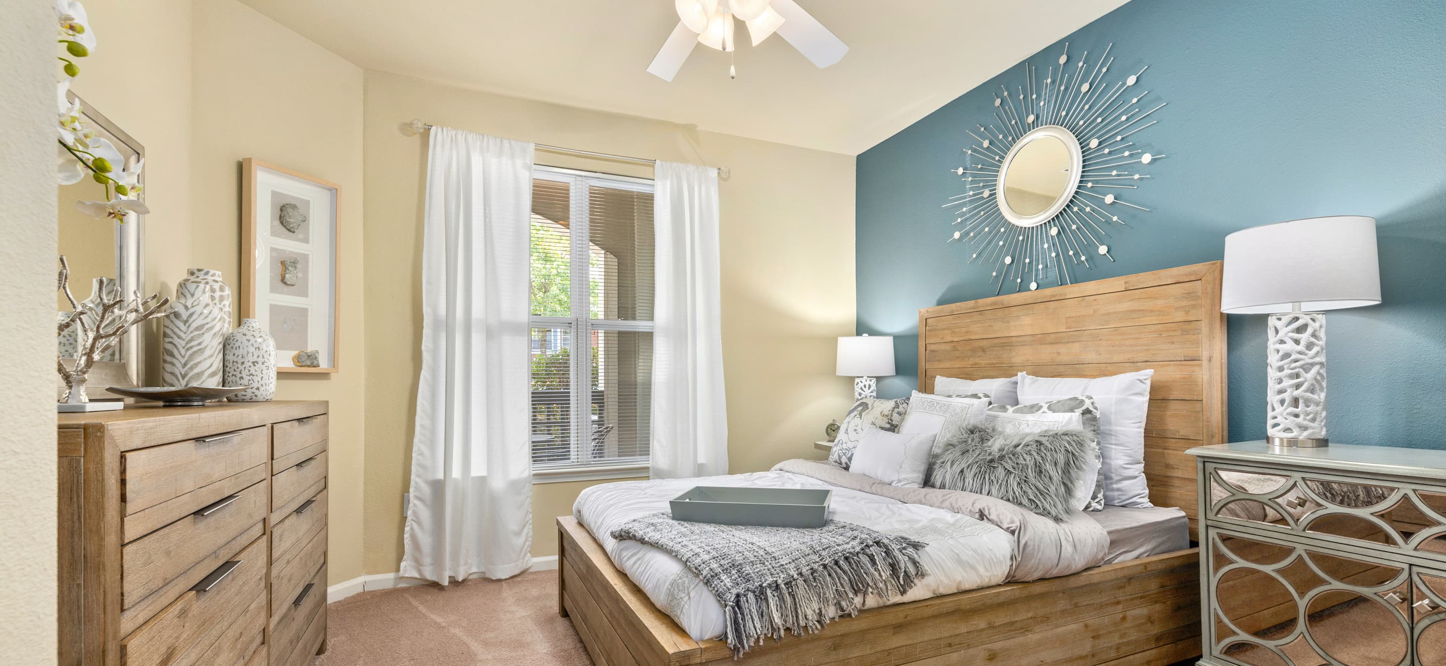 Bedroom at MAA Providence luxury apartment homes in Raleigh, NC