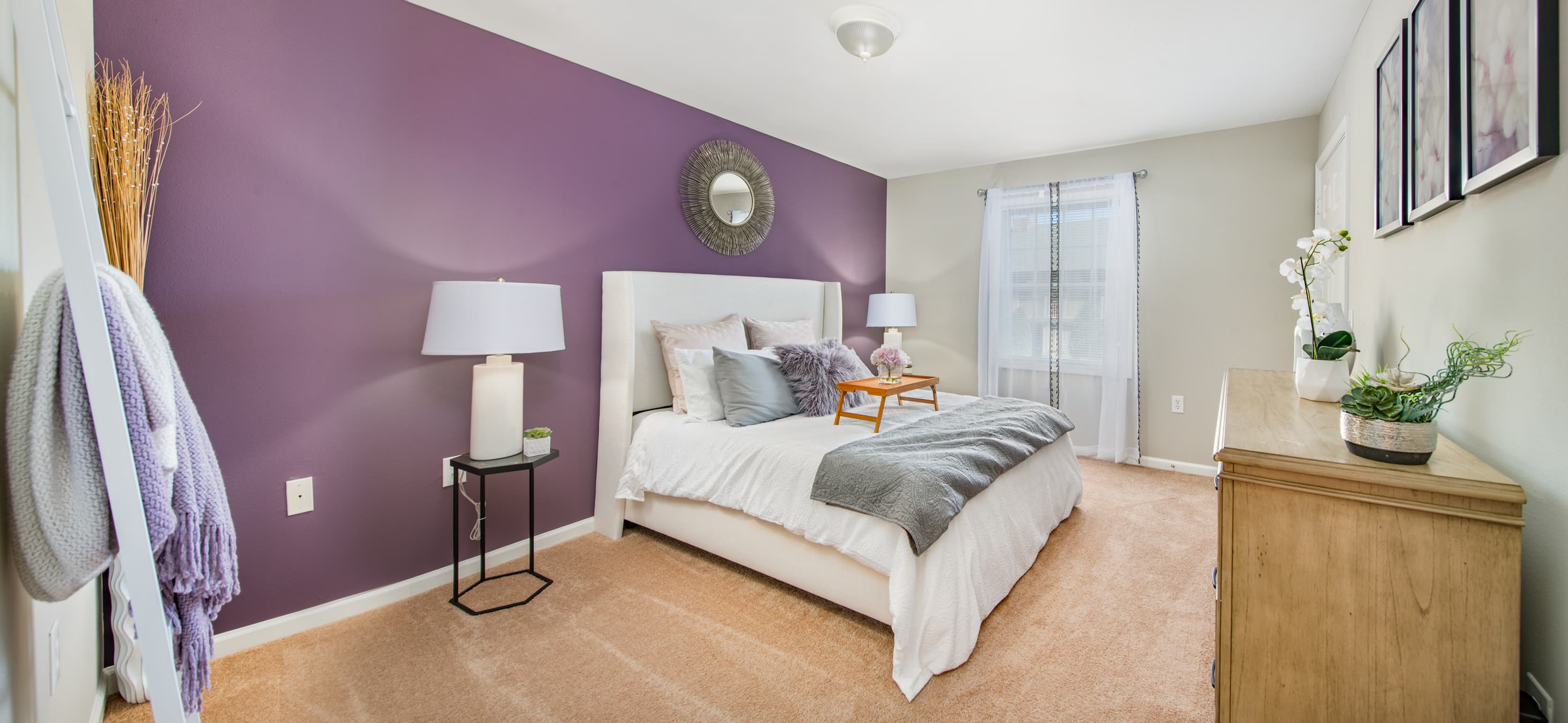 Bedroom at MAA Trinity luxury apartment homes in Raleigh, NC