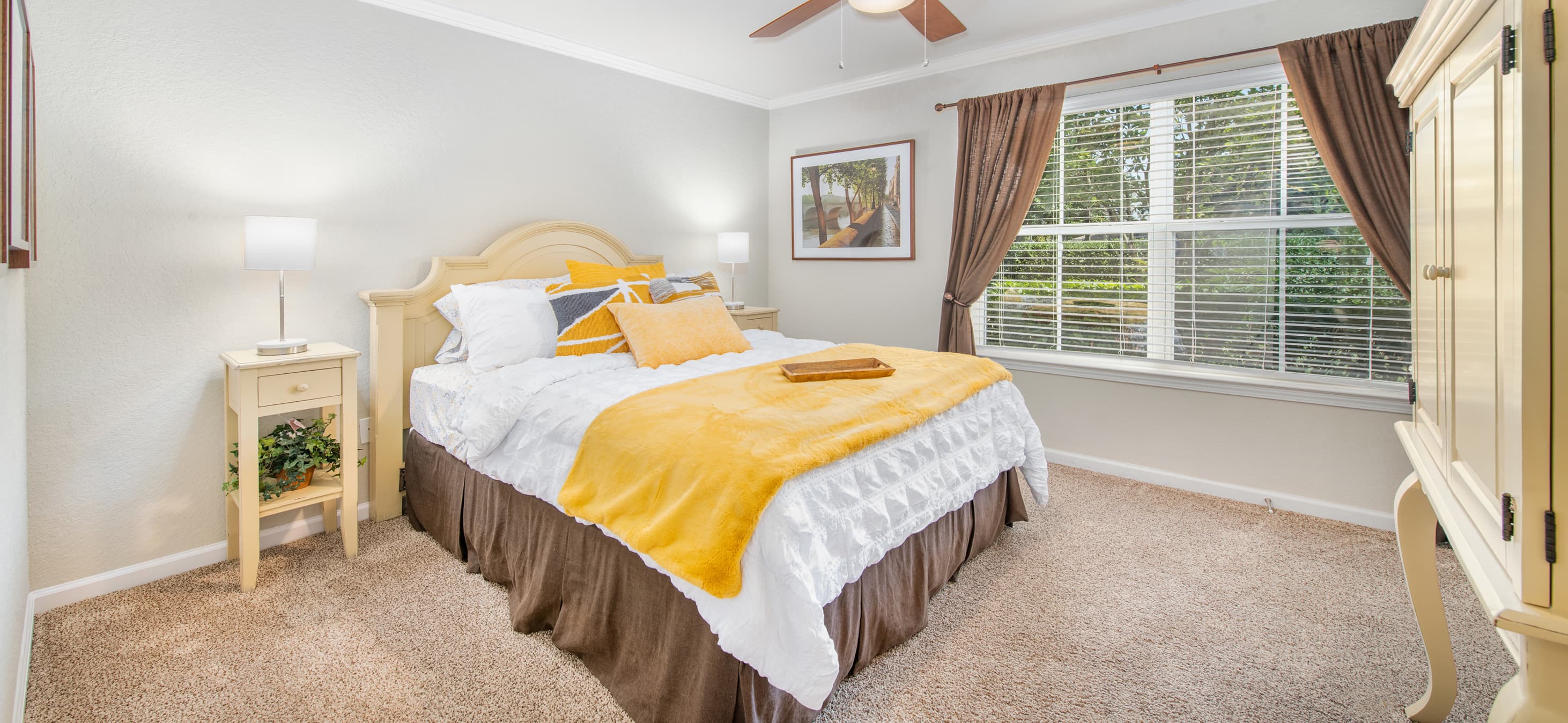 Bedroom at MAA Sam Ridley luxury apartment homes in Smyrna, TN