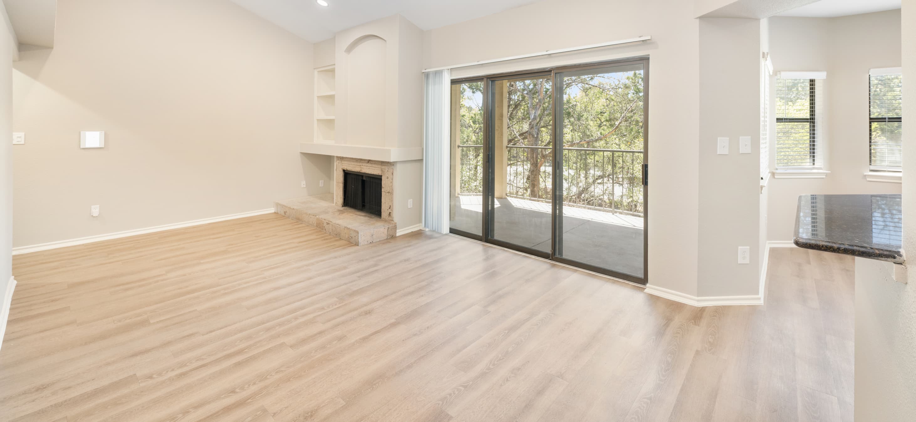 Living room at MAA Park Mesa luxury apartment homes in Austin, TX