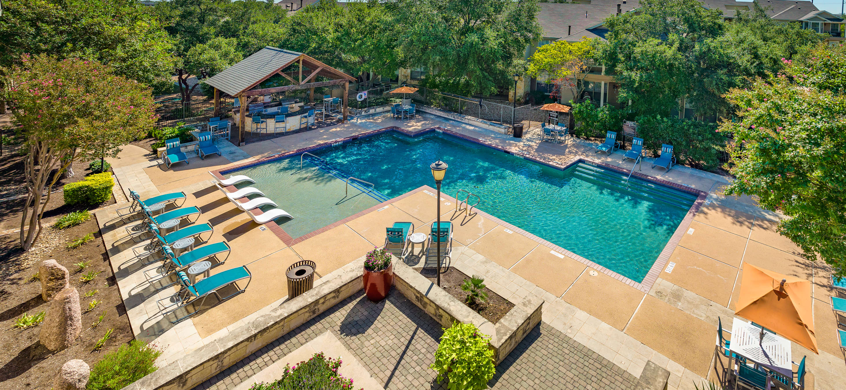 Aerial Pool at MAA Western Oaks in Austin, TX
