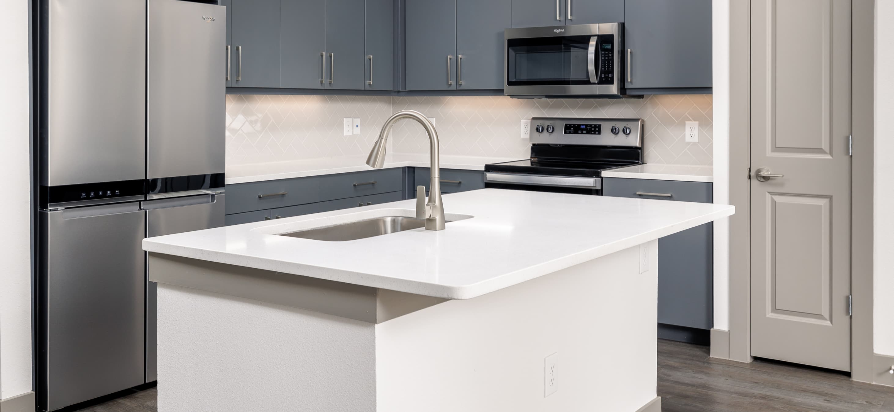 Kitchen 2 at MAA Windmill Hill Luxury Apartments in Austin, TX