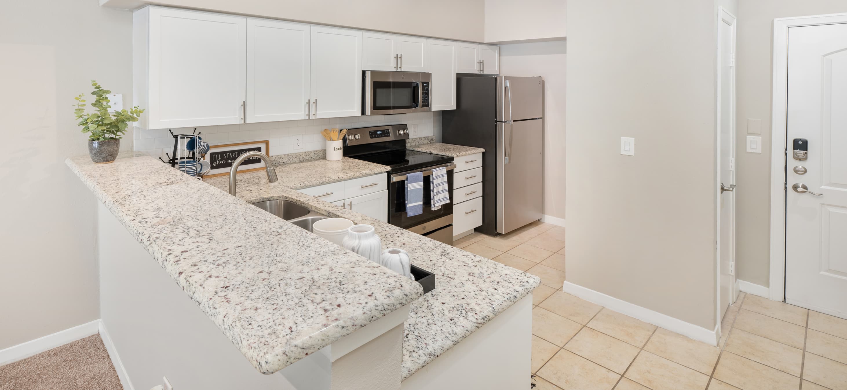 Kitchen at MAA Addison Circle luxury apartment homes in Addison, TX