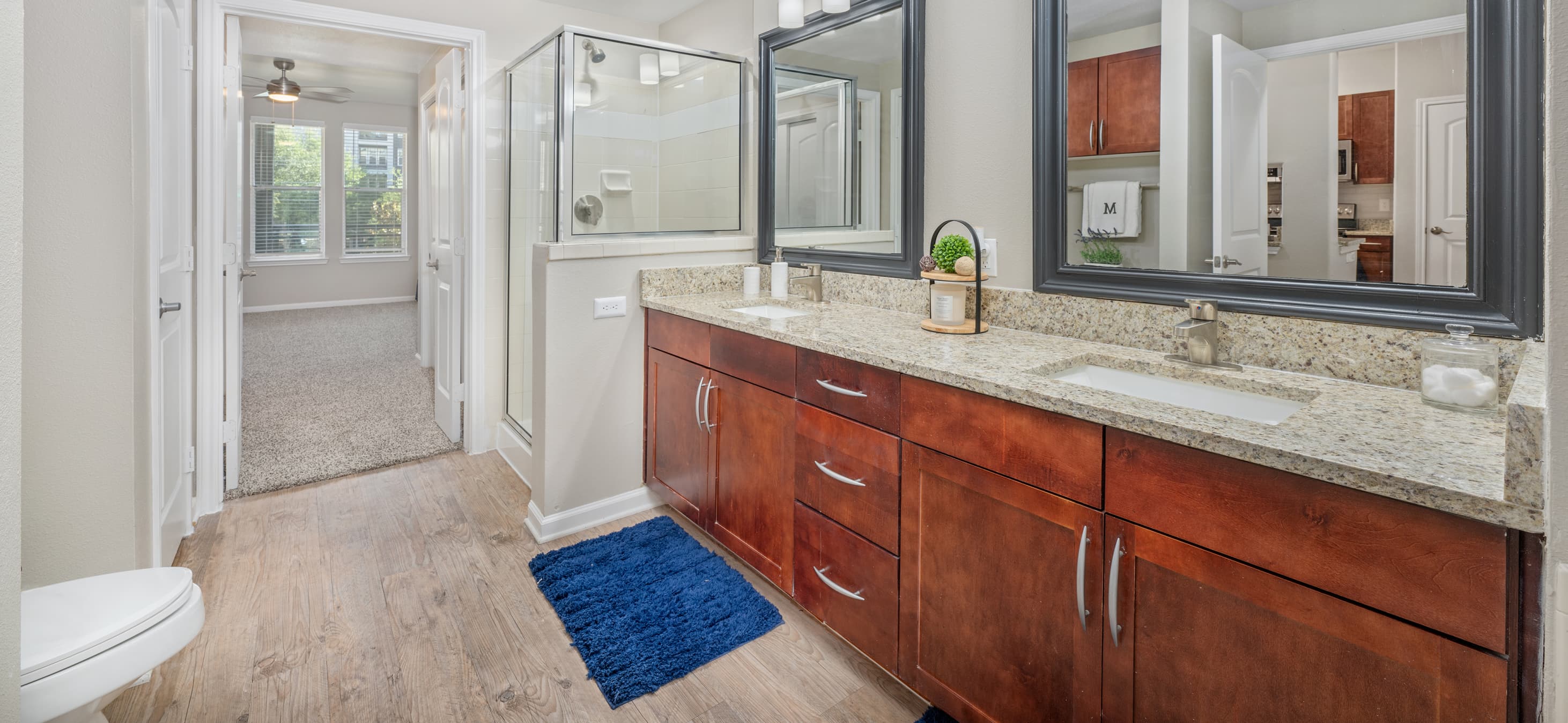 Bathroom at MAA Bella Casita luxury apartment homes in Irving, TX