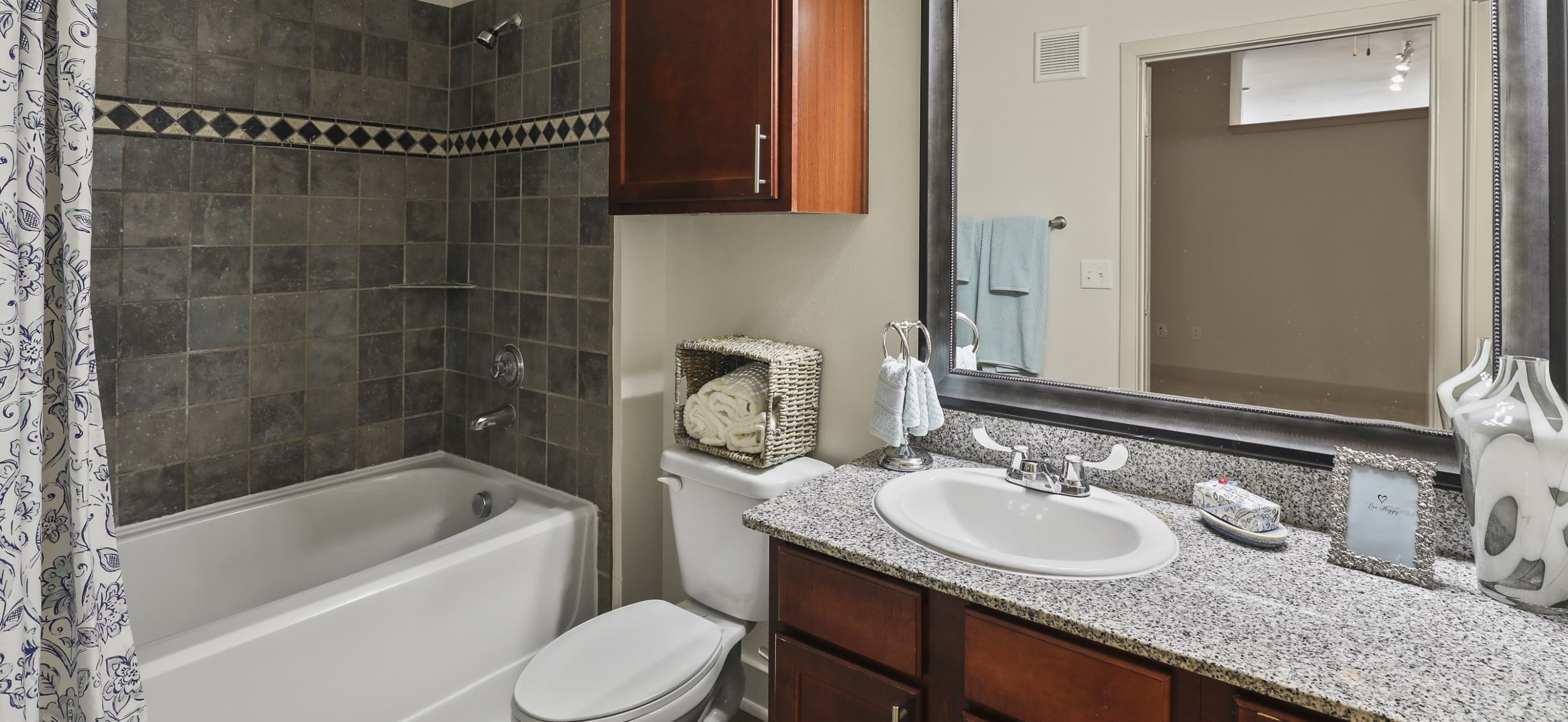 Bathroom at Post Eastside luxury apartment homes in Richardson, TX