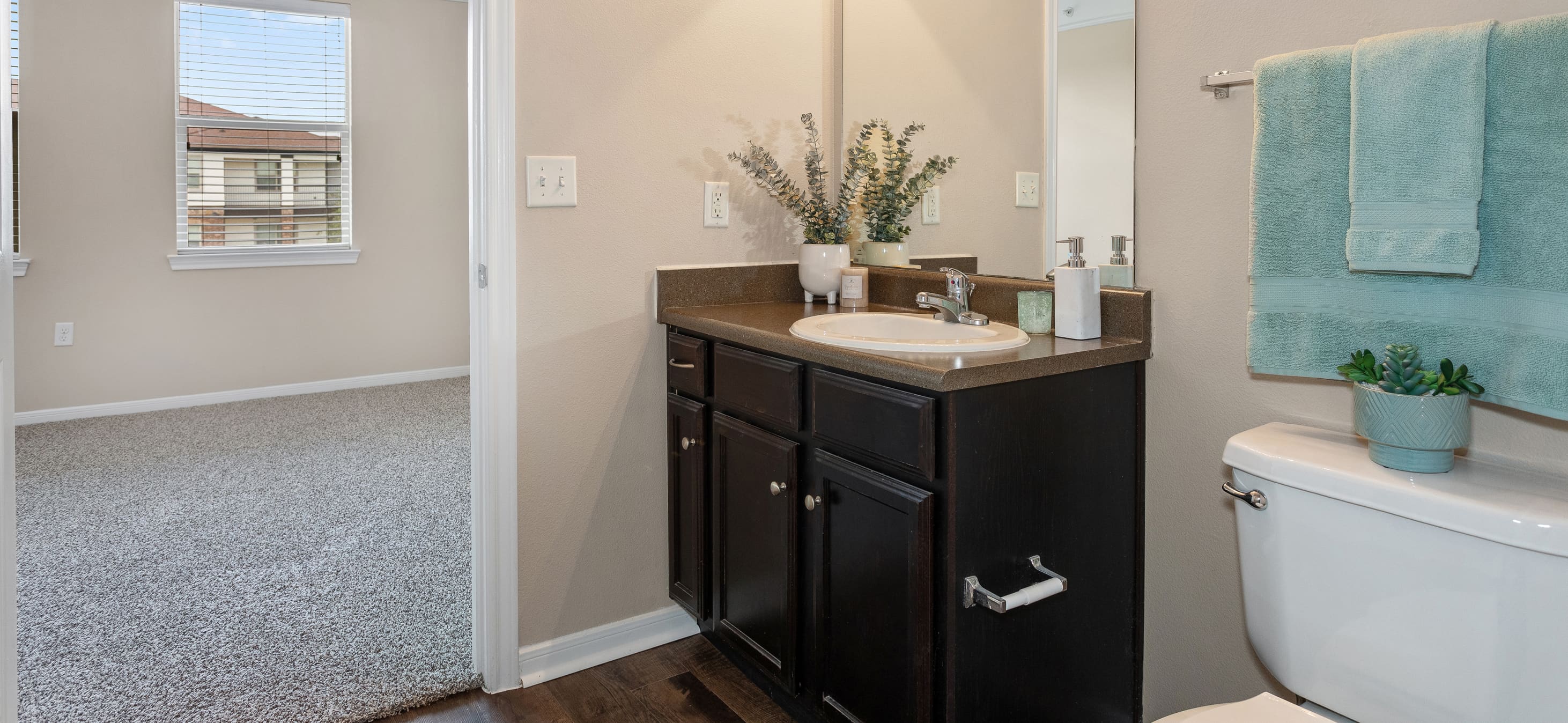 Bathroom at MAA Fairview luxury apartment homes in Fairview, TX